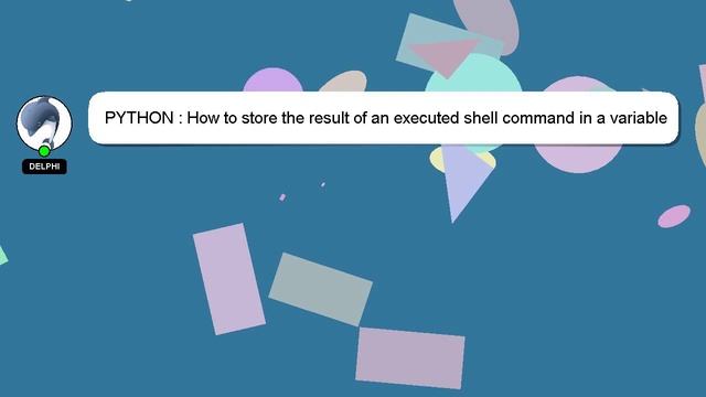 PYTHON : How to store the result of an executed shell command in a variable in python? смотреть онлайн