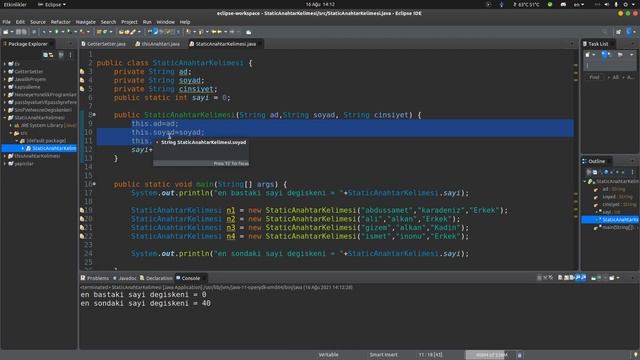 STATIC IMPORT METOT VE STATIC KAVRAMI - JAVA PROGRAMLAMA DİLİ смотреть онлайн