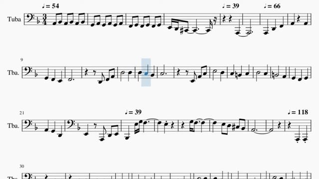 SUPER EASY Tuba Sheet Music: How To Play Merry Go Round Of Life  By Joe Hisaishi