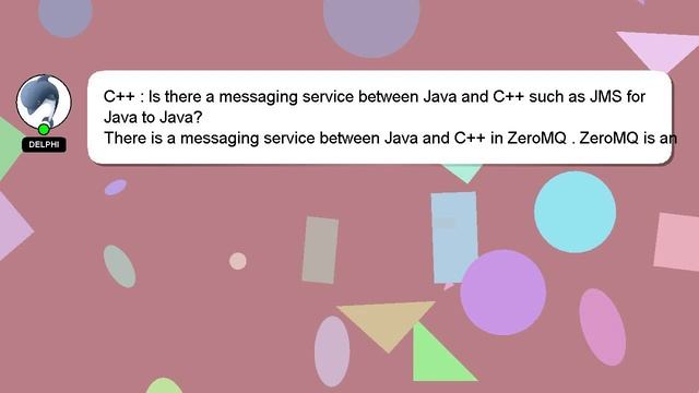 C++ : Is there a messaging service between Java and C++ such as JMS for Java to Java? смотреть онлайн
