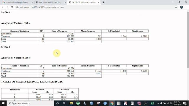 How to analyzed one factor RBD and two factor RBD using online statistical tool OPSTAT? смотреть онлайн