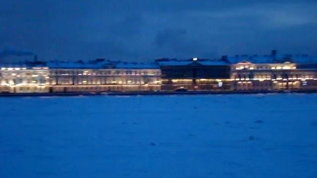 Зимний вид с Петропавловки на Неву смотреть онлайн