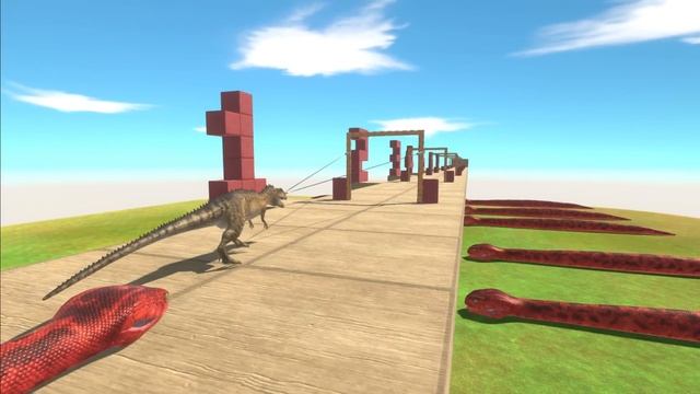 Who is the Strongest - Reptiles or Dinosaurs ? | Animal Revolt Battle Simulator смотреть онлайн