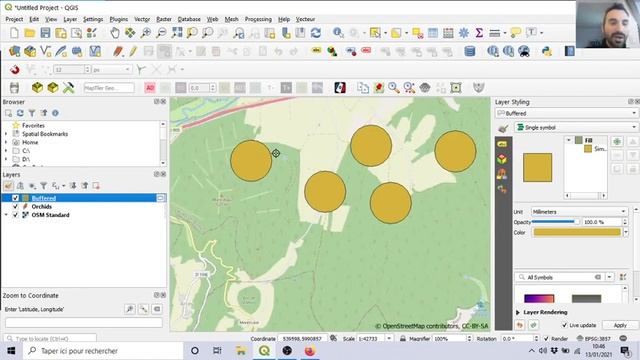 10-Buffers on QGIS (how to make buffer zone around point, line, polygon vector) смотреть онлайн