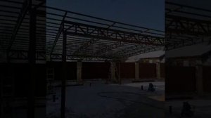 Навес односкатный размеры по кровле 7х7 м.