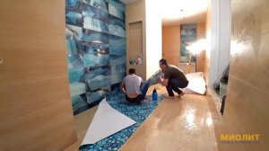 Наливной пол с рисунком в ванной. Технология декоративных 3D полов по этапам. Фото полы.