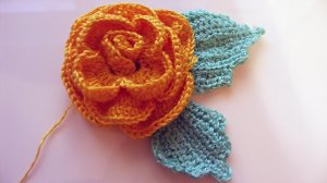 Роза крючком. Вязание розы. Цветок крючком.