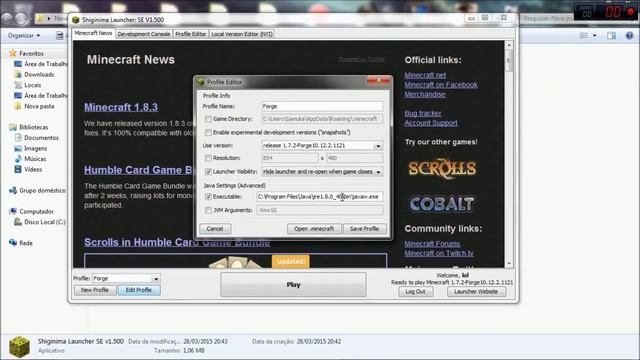 Corrigindo erro ao iniciar minecraft,mantendo java 7 e 8 no pc. смотреть онлайн
