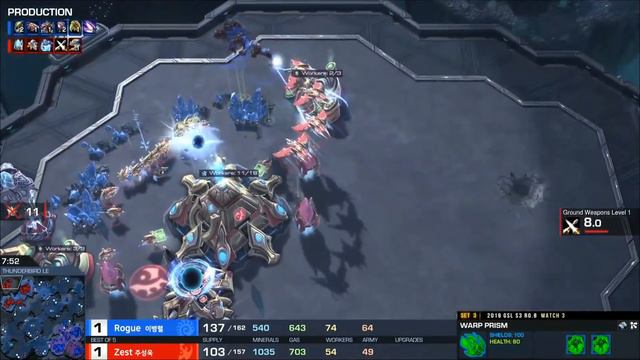 GSL CodeS PLAYOFF: Четвертьфинал Rogue (Z) vs Zest (P) - Global StarCraft II League 2019 Season 3 смотреть онлайн