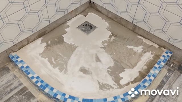 Душевой поддон с нуля. Ванная с душевым ограждением. #денремстрой смотреть онлайн