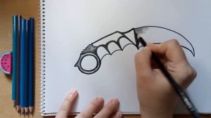 Как нарисовать керамбит dragon glass из игры Standoff 2