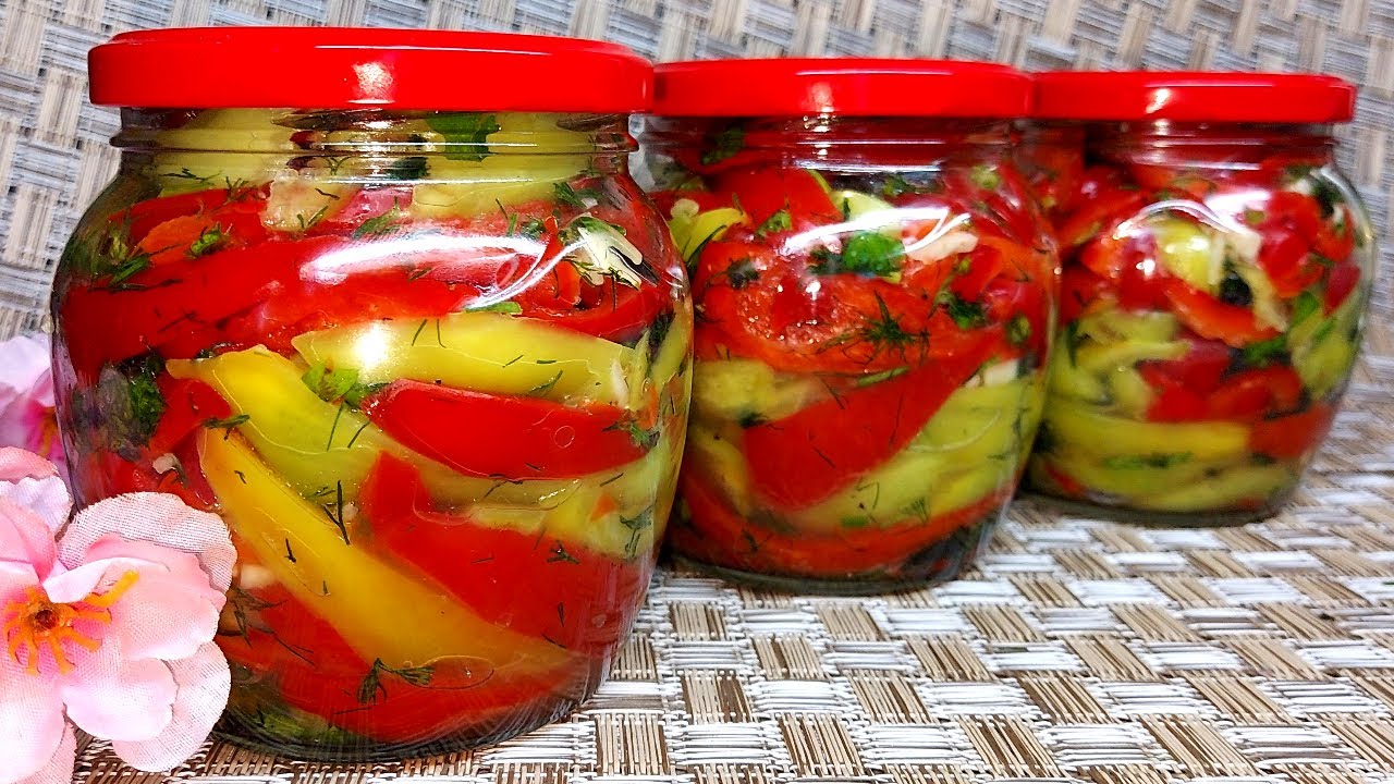 Перец по-корейски на зиму. Очень вкусный Болгарский перец на зиму. Простой рецепт смотреть онлайн