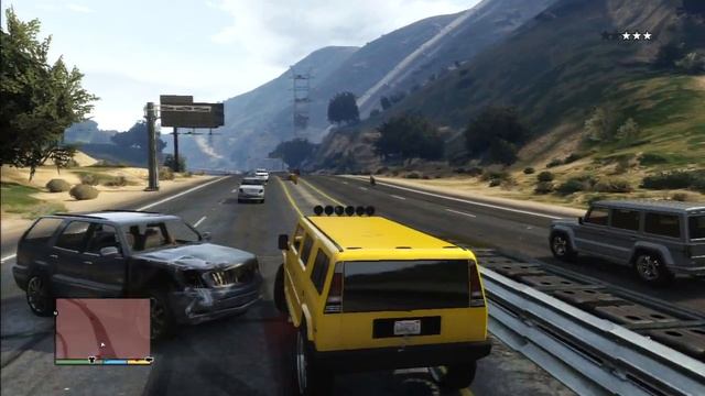 GTA 5 HUMMER H2 STUNT JUMP PURSUIT POLICE FUN смотреть онлайн