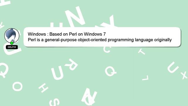 Windows : Based on Perl on Windows 7 смотреть онлайн