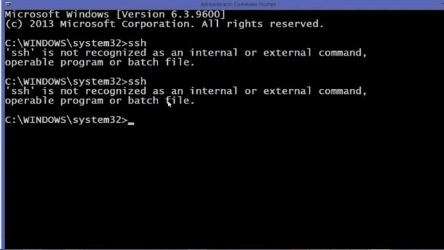 Fix SSH is not recognized as an internal or external command, operable command, batch file Windows смотреть онлайн
