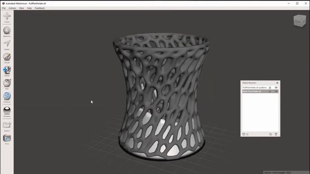 From Normal Model To Voronoi Pattern - 3DPrinted Pen Holder TImelapse Meshmixer Tutorial смотреть онлайн