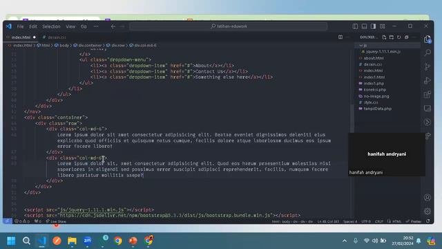 Fullstack Web Developer - Eduwork - 5DFC - Nanang Sucipto - 27/02/2024 - Day 2 смотреть онлайн