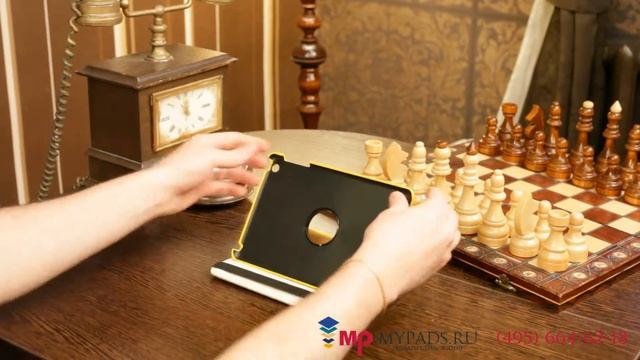 Чехол для Apple iPad Mini кожа крокодила золотой смотреть онлайн