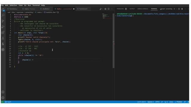 C Lowercase Uppercase Conversion| Conversion minuscule majuscule смотреть онлайн
