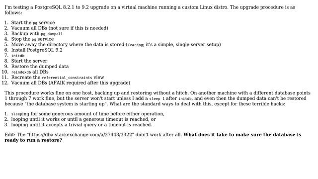 Databases: How to wait for PostgreSQL to be startable / restorable? (2 Solutions!!) смотреть онлайн