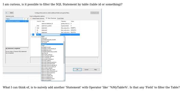 Databases: SQL Server Extended Events - How to filter statements by Table? смотреть онлайн