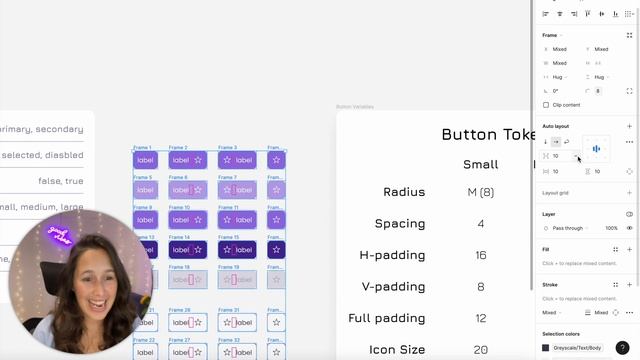 Figma Button Components (Variables, Tokens, Variants & Component Properties ) | Design System Part смотреть онлайн