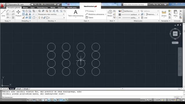 AutoCAD - modyfikuj - kopiowanie w szyku смотреть онлайн