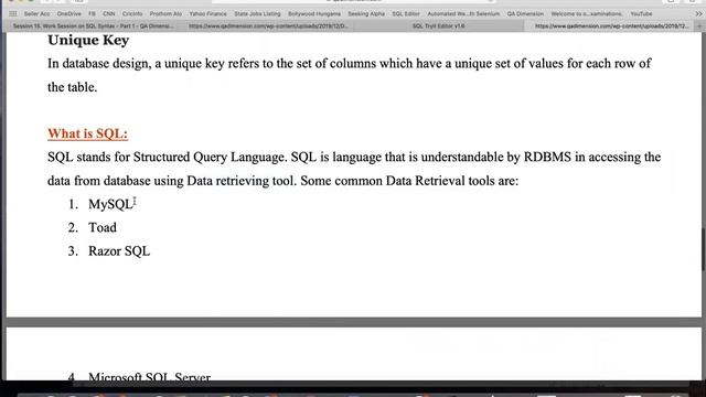 Session 15 - Introduction to SQL смотреть онлайн
