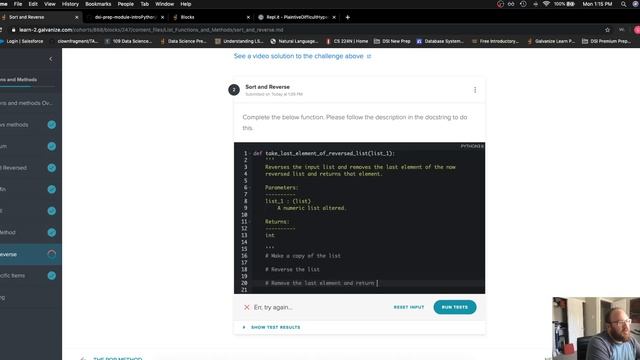 Python List Functions and Methods - .sort() and .reverse() - Challenge #3 смотреть онлайн