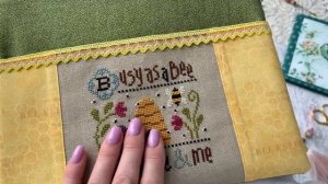 94. Вышивка крестом. Лоскутное шитьё, прикладная вышивка. Весенний комплект для организации процесс