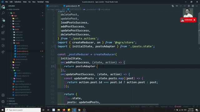 46. Implement CRUD operations for Posts with ngrx entity adapter methods in Angular Ngrx Applicatio смотреть онлайн
