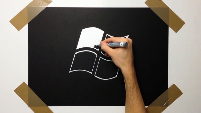 Windows 7 | XP Logo Drawing How To Draw with Silver Markers Fan Art смотреть онлайн