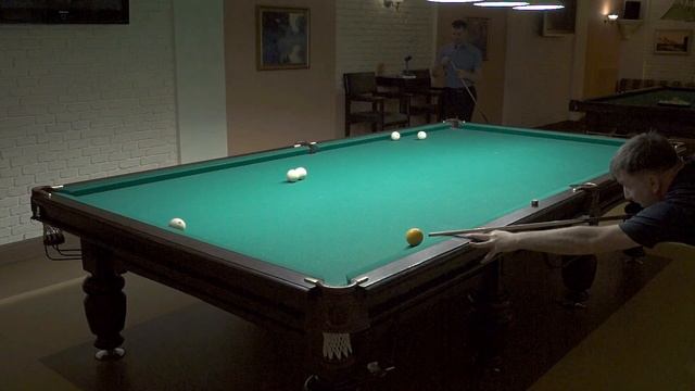 Омка - партия между Прохором и Николаем на русском бильярде смотреть онлайн