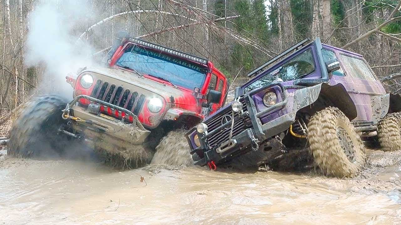 НЕ ВЕРОЯТНО! ГЕЛИК и Царь НИВА на 42" тракторах поехали в след за оффроад монстрами на бездорожье смотреть онлайн