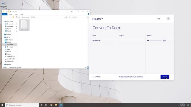 Convert TXT To DOCX