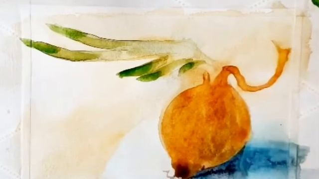 Рисуем лук акварелью смотреть онлайн