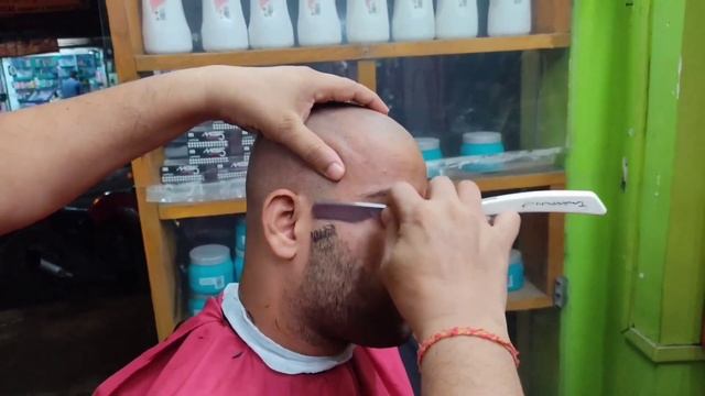 Headshave /Forced Headshave / How To Dandruff Headshave Dandruff Removal /Straight Razor Headshave