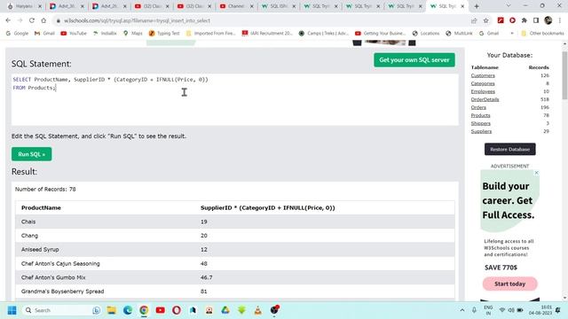 CLASS 34. SQL NULL FUNCTIONS BY SANDEEP DALAL CSE | FROM W3SCHOOLS.COM | LEARN SQL смотреть онлайн