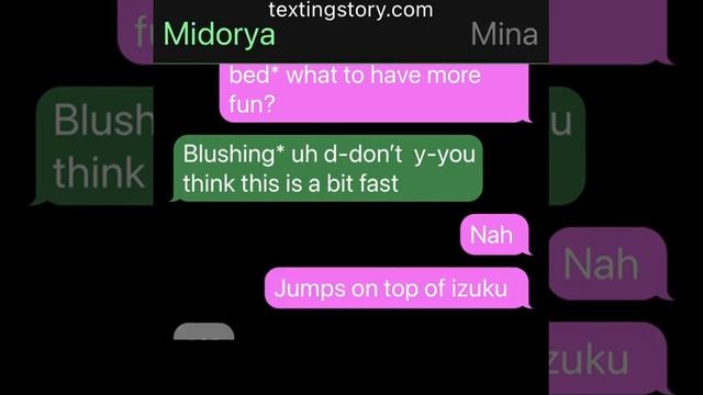 Mina x Deku caught TextingStory смотреть онлайн
