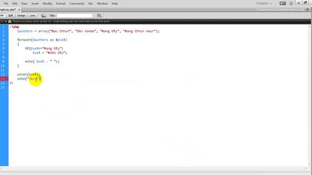 PHP Tutorial 61, Altering Array Values with foreach in PHP Programming смотреть онлайн