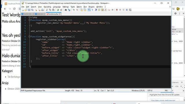 How to make Wordpress Theme #7 : Registering and adding widget area to our custom made theme смотреть онлайн
