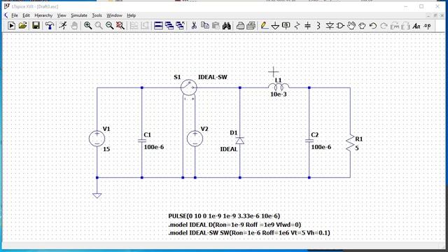 Моделирование импульсного понижающего DC-DC преобразователя (buck Converter) в LTspice