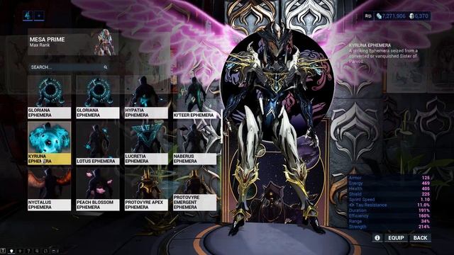 Warframe | Fashion Frame | Mesa Prime : Bullet Storm смотреть онлайн