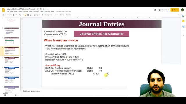 How to treat retention amount in accounting | Complete journal Entries смотреть онлайн