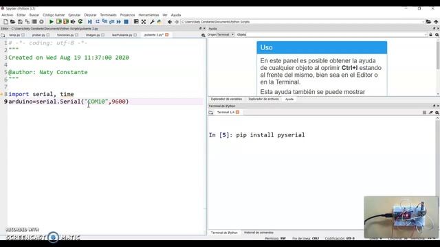 Arduino y Python con pySerial lectura en Python смотреть онлайн