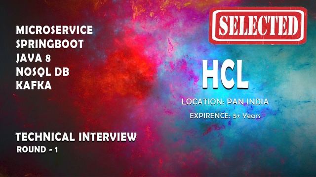 SELECTED | HCL | Java microservice springboot real time interview | 0-3 Years смотреть онлайн