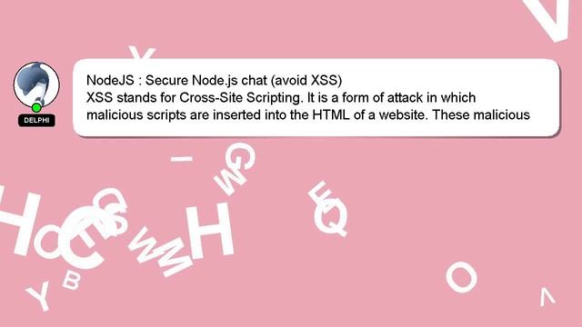 NodeJS : Secure Node.js chat (avoid XSS) смотреть онлайн