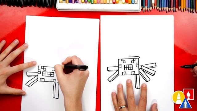 How To Draw A Minecraft Spider смотреть онлайн