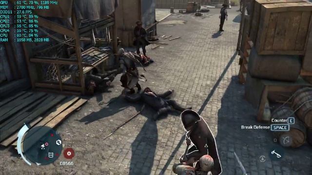 ASSASSINS CREED 3 ON CORE 2 QUAD Q8400 4GB RAM GTX750TI 2GB смотреть онлайн