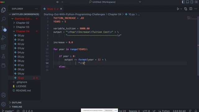 [10/15]: #10 Tuition Increase | Chapter 4 | Tony Gaddis | Starting Out with Python смотреть онлайн